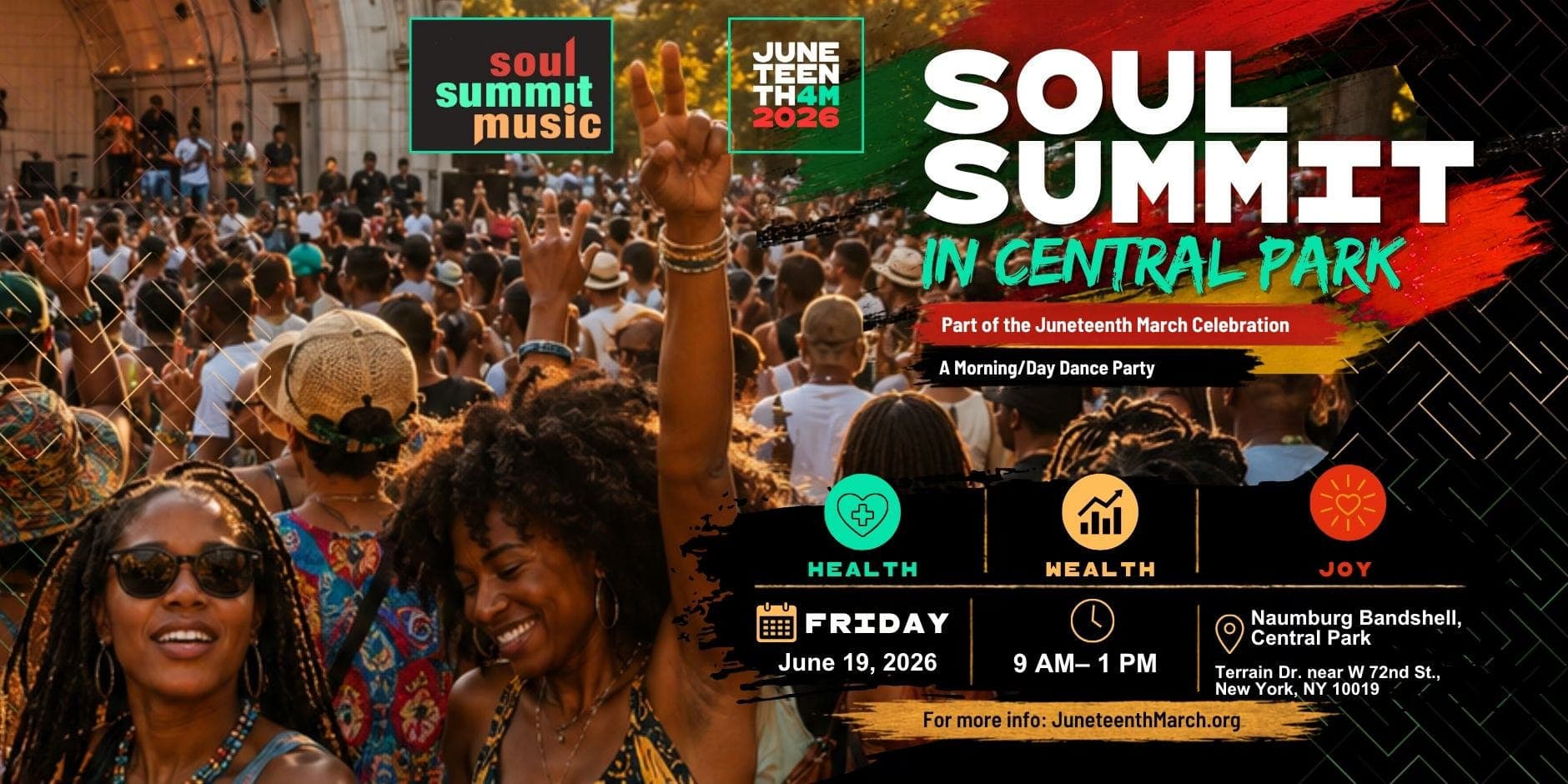 Soul Summit in Central Park for Juneteenth March